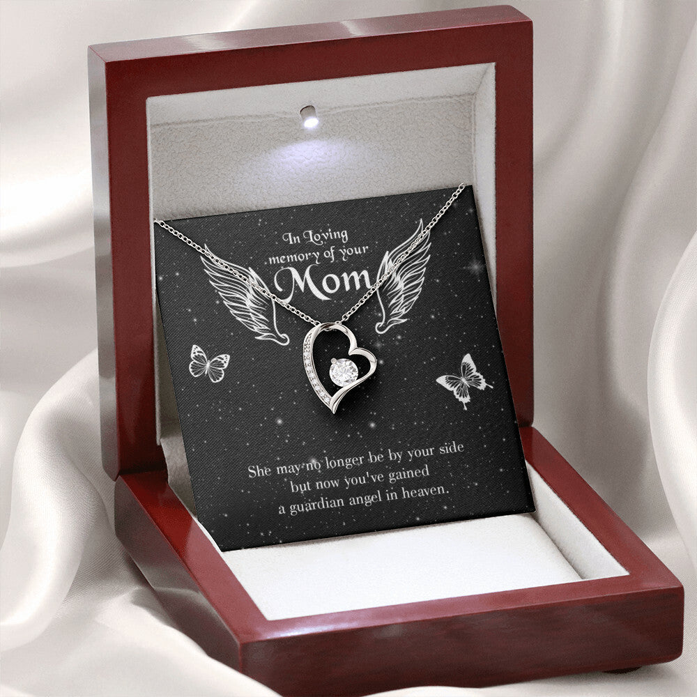 To Mom Remembrance Message Guardian Angel Forever Necklace w Message Card-Express Your Love Gifts