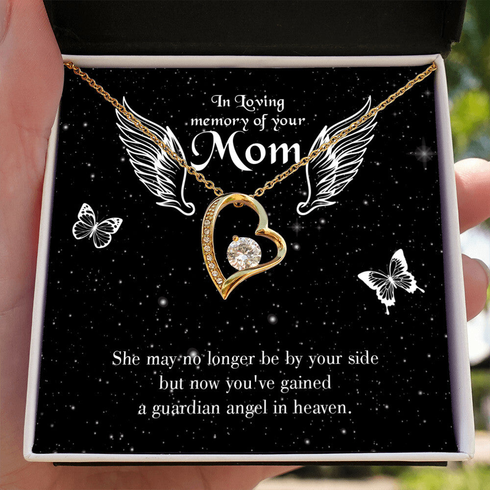 To Mom Remembrance Message Guardian Angel Forever Necklace w Message Card-Express Your Love Gifts