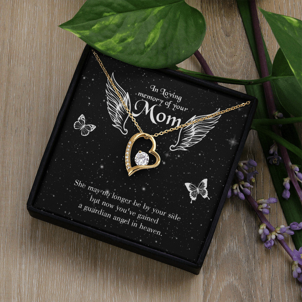To Mom Remembrance Message Guardian Angel Forever Necklace w Message Card-Express Your Love Gifts