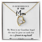 To Mom Remembrance Message Guardian Angel MomWhite Forever Necklace w Message Card-Express Your Love Gifts