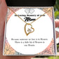 To Mom Remembrance Message Heaven in Our Hearts Forever Necklace w Message Card-Express Your Love Gifts