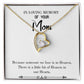 To Mom Remembrance Message Heaven in Our Hearts White Forever Necklace w Message Card-Express Your Love Gifts