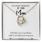 To Mom Remembrance Message Hold You in Heaven White Forever Necklace w Message Card-Express Your Love Gifts