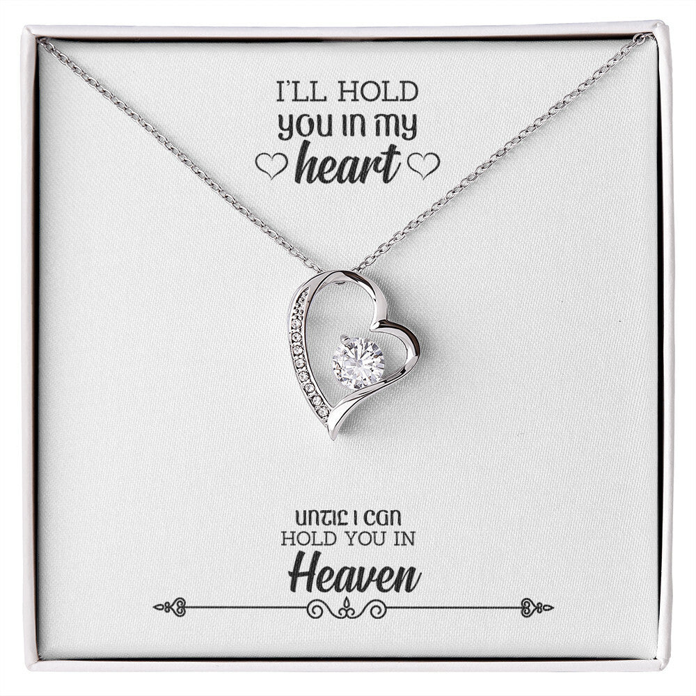 To Mom Remembrance Message Hold You in my Heart Forever Necklace w Message Card-Express Your Love Gifts