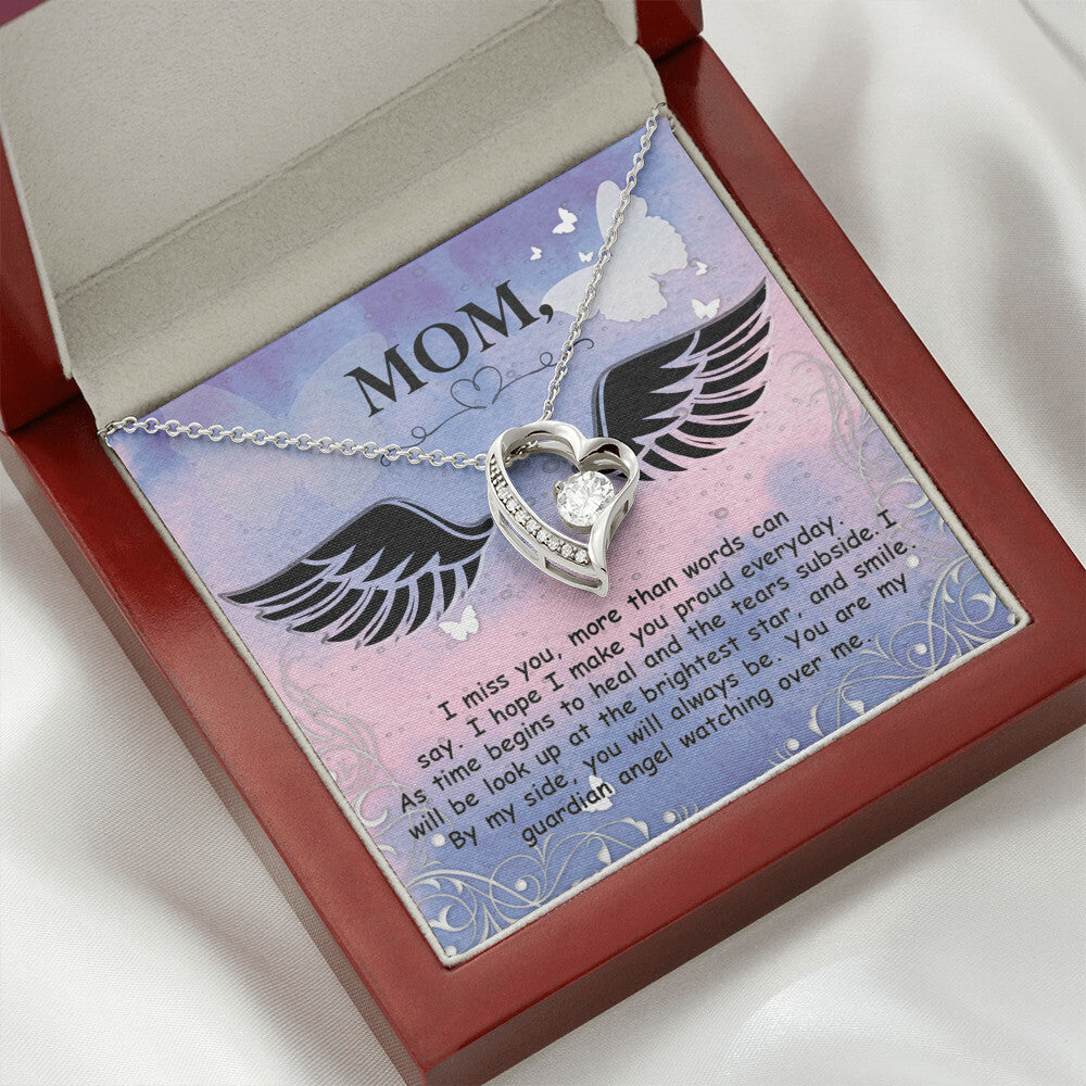 To Mom Remembrance Message I Miss You More Forever Necklace w Message Card-Express Your Love Gifts