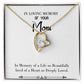 To Mom Remembrance Message Life so Beautiful White Forever Necklace w Message Card-Express Your Love Gifts