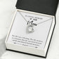 To Mom Remembrance Message Life Was a Blessing White Forever Necklace w Message Card-Express Your Love Gifts
