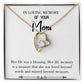 To Mom Remembrance Message Life Was a Blessing White Forever Necklace w Message Card-Express Your Love Gifts