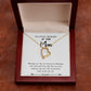 To Mom Remembrance Message Missing You White Forever Necklace w Message Card-Express Your Love Gifts