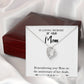 To Mom Remembrance Message Mom Death Anniversary White Forever Necklace w Message Card-Express Your Love Gifts