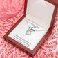 To Mom Remembrance Message Mom Death Anniversary White Forever Necklace w Message Card-Express Your Love Gifts