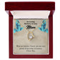 To Mom Remembrance Message Mom No Worries Forever Necklace w Message Card-Express Your Love Gifts