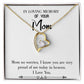 To Mom Remembrance Message Mom no Worries White Forever Necklace w Message Card-Express Your Love Gifts