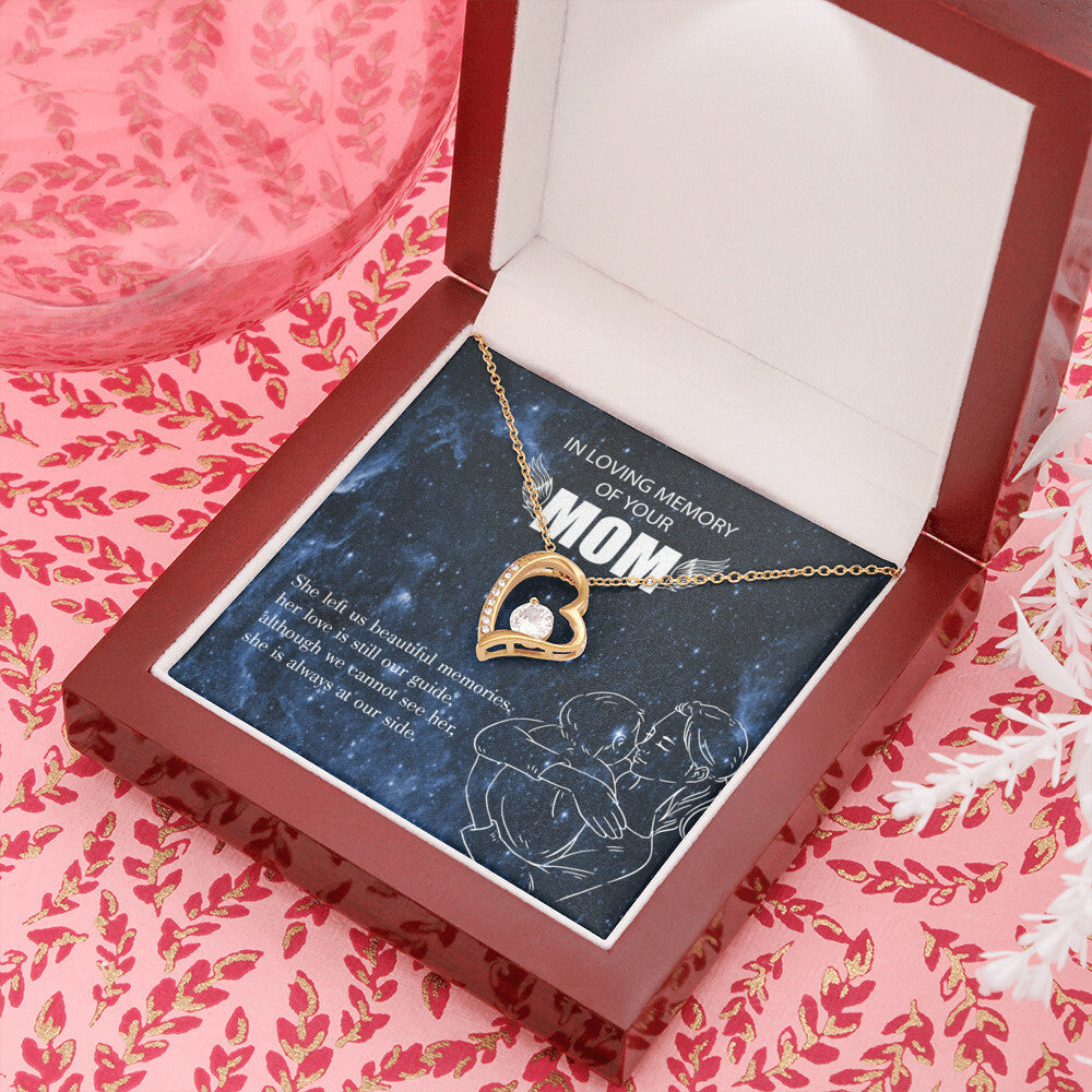 To Mom Remembrance Message Mom's Love Our Guide Forever Necklace w Message Card-Express Your Love Gifts
