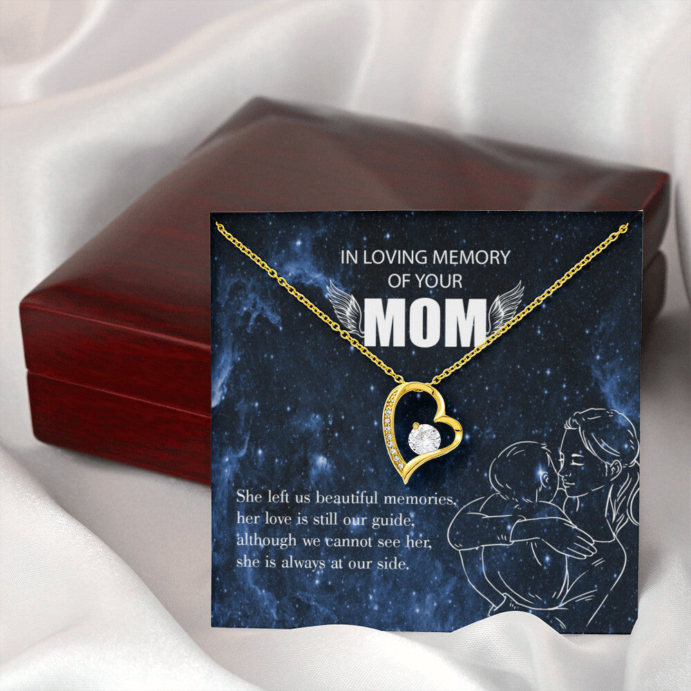 To Mom Remembrance Message Mom's Love Our Guide Forever Necklace w Message Card-Express Your Love Gifts