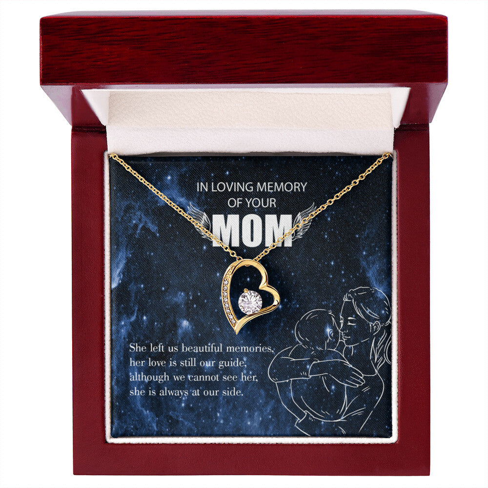 To Mom Remembrance Message Mom's Love Our Guide Forever Necklace w Message Card-Express Your Love Gifts