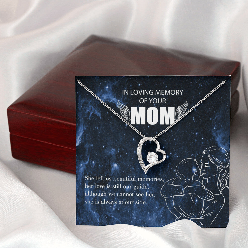 To Mom Remembrance Message Mom's Love Our Guide Forever Necklace w Message Card-Express Your Love Gifts