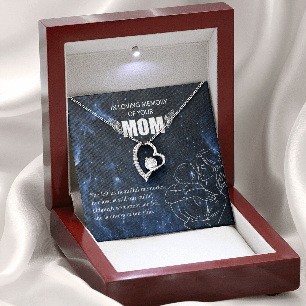 To Mom Remembrance Message Mom's Love Our Guide Forever Necklace w Message Card-Express Your Love Gifts