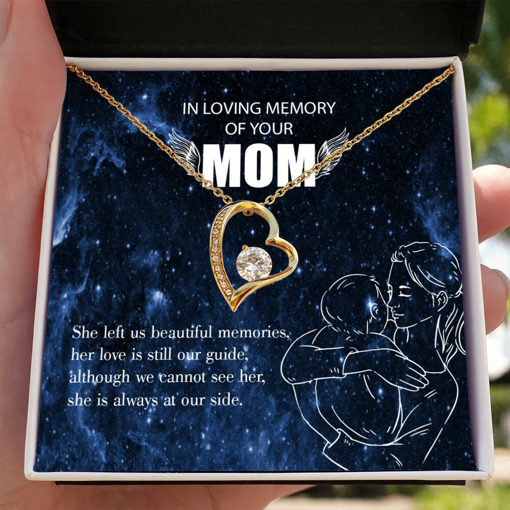 To Mom Remembrance Message Mom's Love Our Guide Forever Necklace w Message Card-Express Your Love Gifts