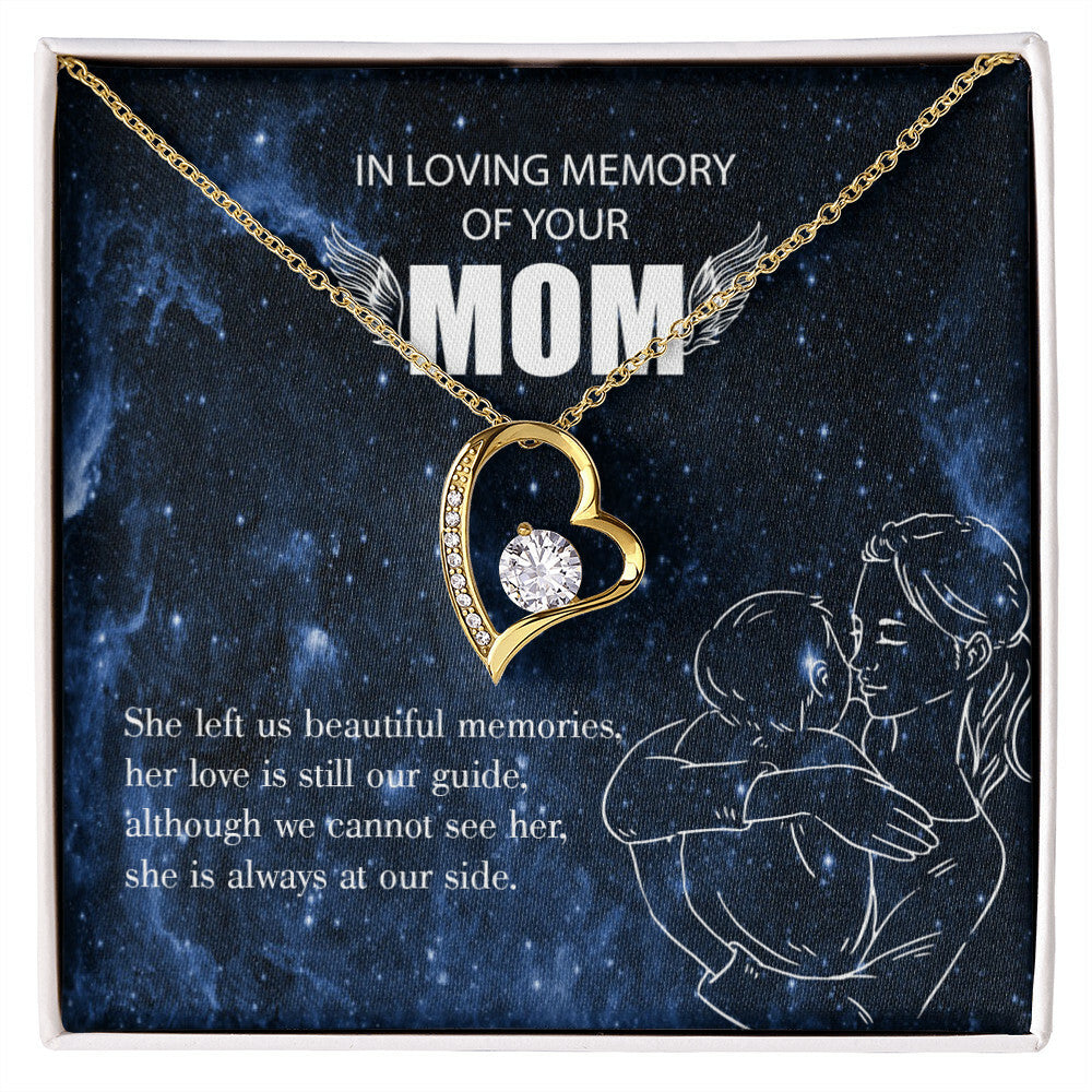 To Mom Remembrance Message Mom's Love Our Guide Forever Necklace w Message Card-Express Your Love Gifts