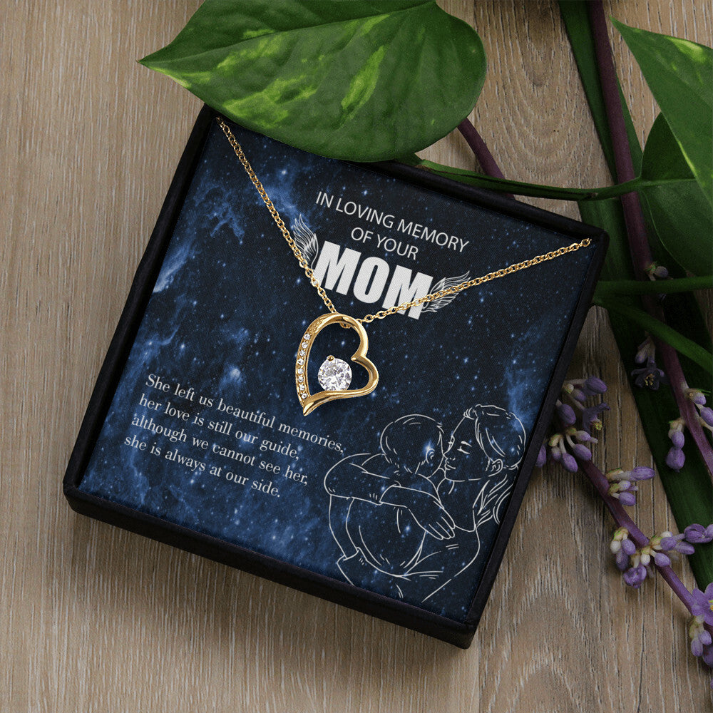 To Mom Remembrance Message Mom's Love Our Guide Forever Necklace w Message Card-Express Your Love Gifts
