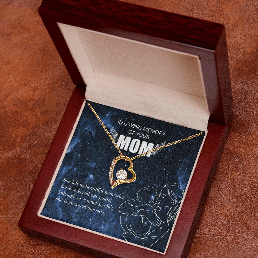 To Mom Remembrance Message Mom's Love Our Guide Forever Necklace w Message Card-Express Your Love Gifts