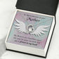 To Mom Remembrance Message Mommy Guardian Angel Forever Necklace w Message Card-Express Your Love Gifts
