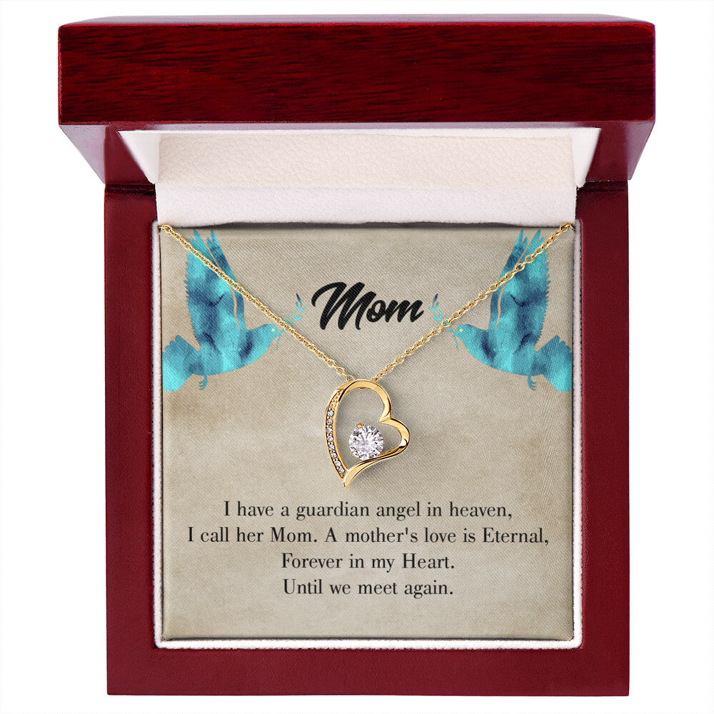 To Mom Remembrance Message Mother's Love is Eternal Forever Necklace w Message Card-Express Your Love Gifts