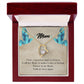 To Mom Remembrance Message Mother's Love is Eternal Forever Necklace w Message Card-Express Your Love Gifts