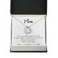 To Mom Remembrance Message Mother's Love is Eternal White Forever Necklace w Message Card-Express Your Love Gifts