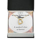To Mom Remembrance Message Mother's Love is Forever Forever Necklace w Message Card-Express Your Love Gifts