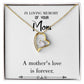 To Mom Remembrance Message Mother's Love White Forever Necklace w Message Card-Express Your Love Gifts