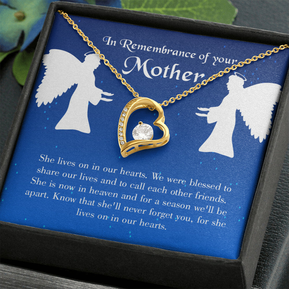 To Mom Remembrance Message Shared Life Forever Necklace w Message Card-Express Your Love Gifts
