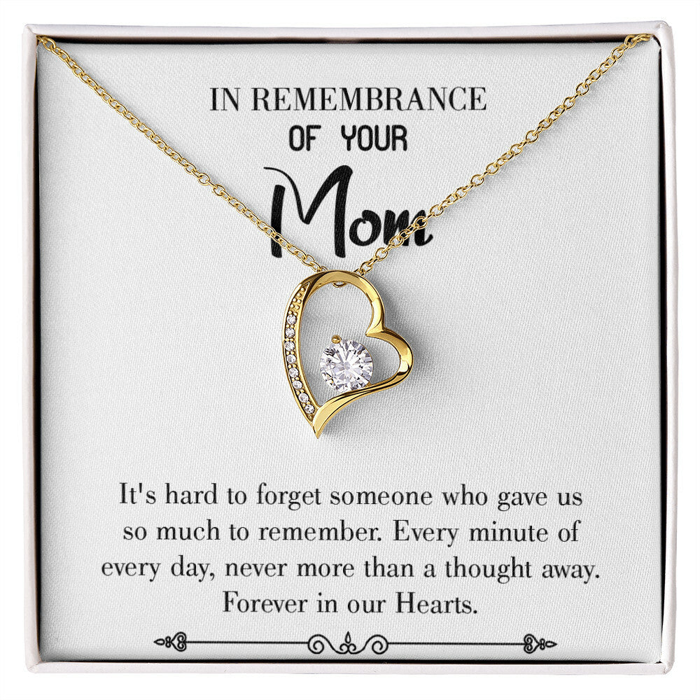 To Mom Remembrance Message So Much to Remember White Forever Necklace w Message Card-Express Your Love Gifts