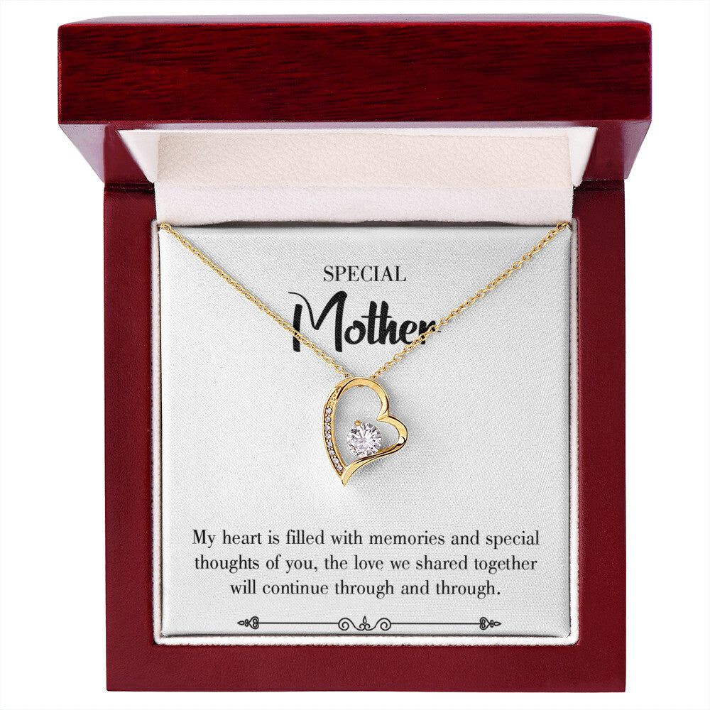 To Mom Remembrance Message Special Mother White Forever Necklace w Message Card-Express Your Love Gifts