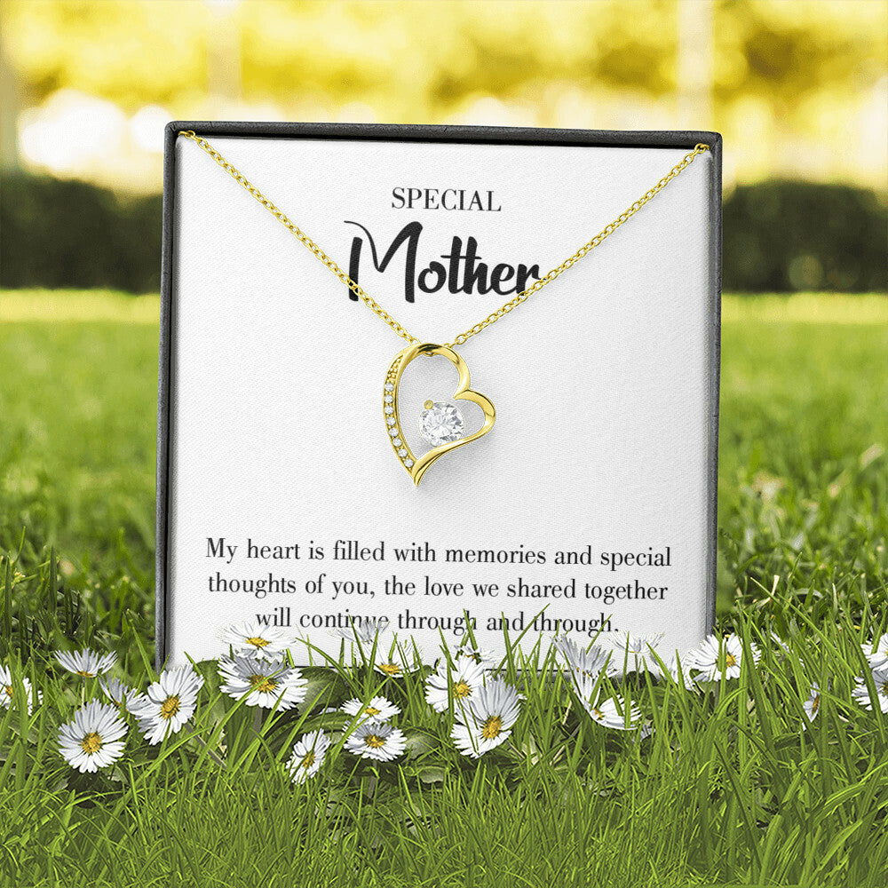 To Mom Remembrance Message Special Mother White Forever Necklace w Message Card-Express Your Love Gifts
