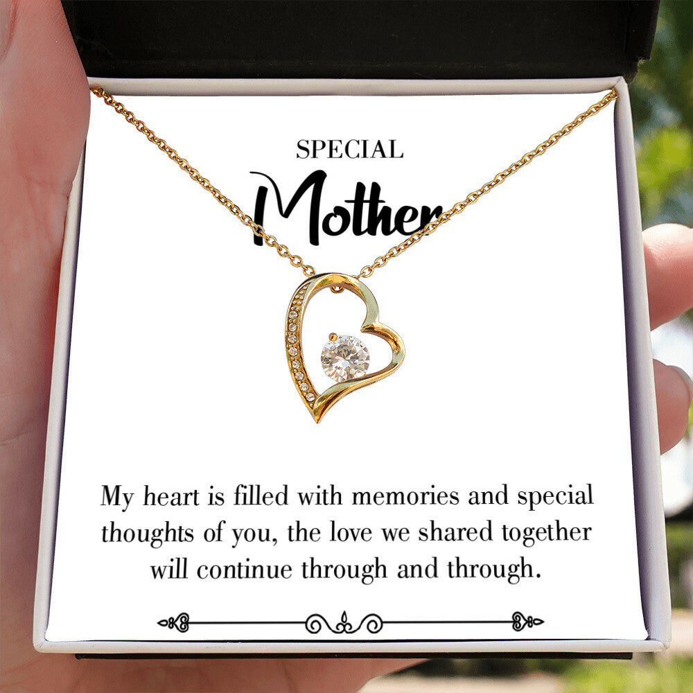 To Mom Remembrance Message Special Mother White Forever Necklace w Message Card-Express Your Love Gifts