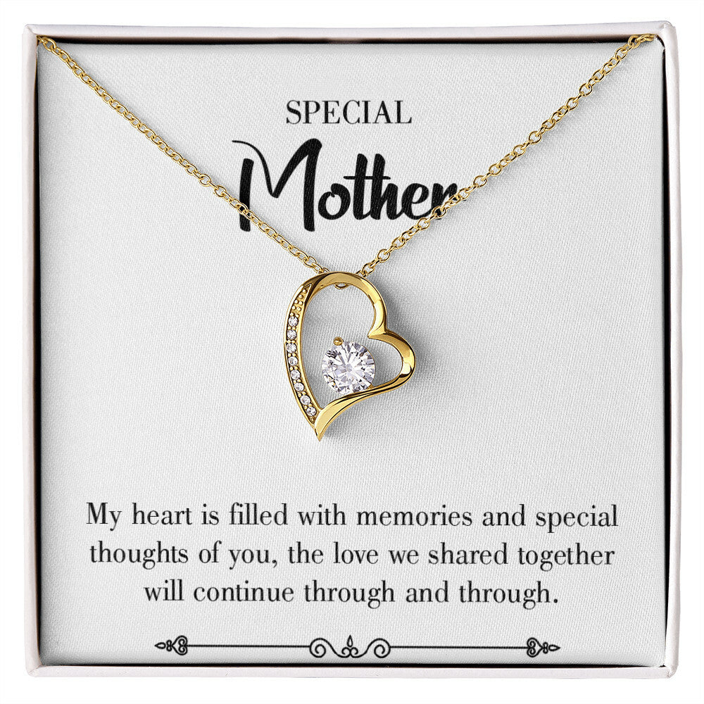 To Mom Remembrance Message Special Mother White Forever Necklace w Message Card-Express Your Love Gifts