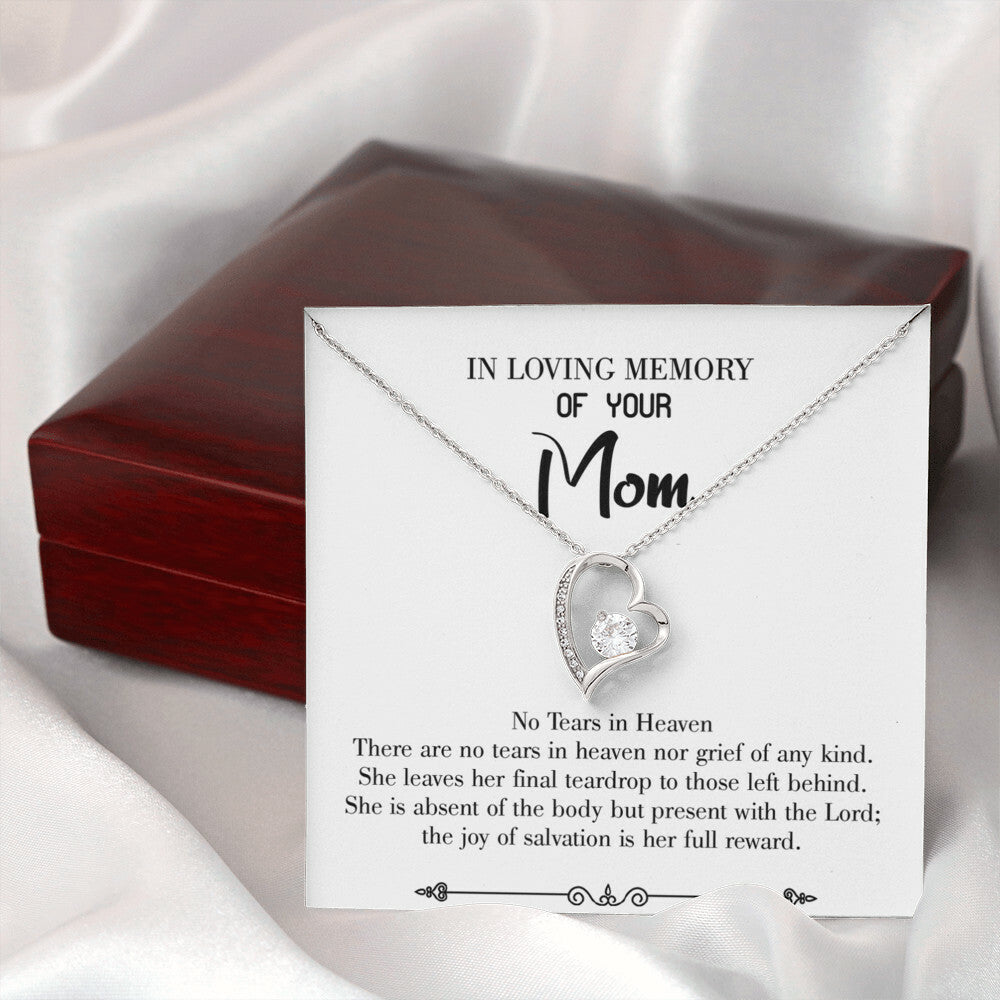 To Mom Remembrance Message Tears in Heaven Forever Necklace w Message Card-Express Your Love Gifts