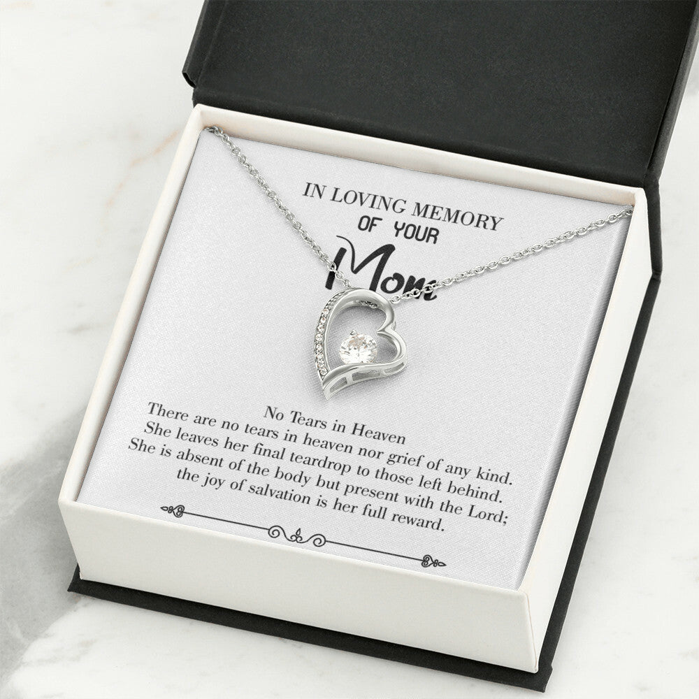 To Mom Remembrance Message Tears in Heaven Forever Necklace w Message Card-Express Your Love Gifts