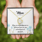 To Mom Remembrance Message There Are no Goodbyes Forever Necklace w Message Card-Express Your Love Gifts