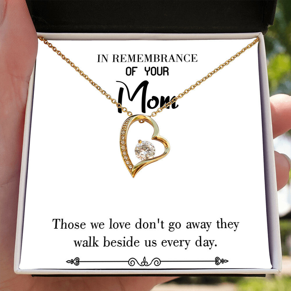 To Mom Remembrance Message Those we Love White Forever Necklace w Message Card-Express Your Love Gifts