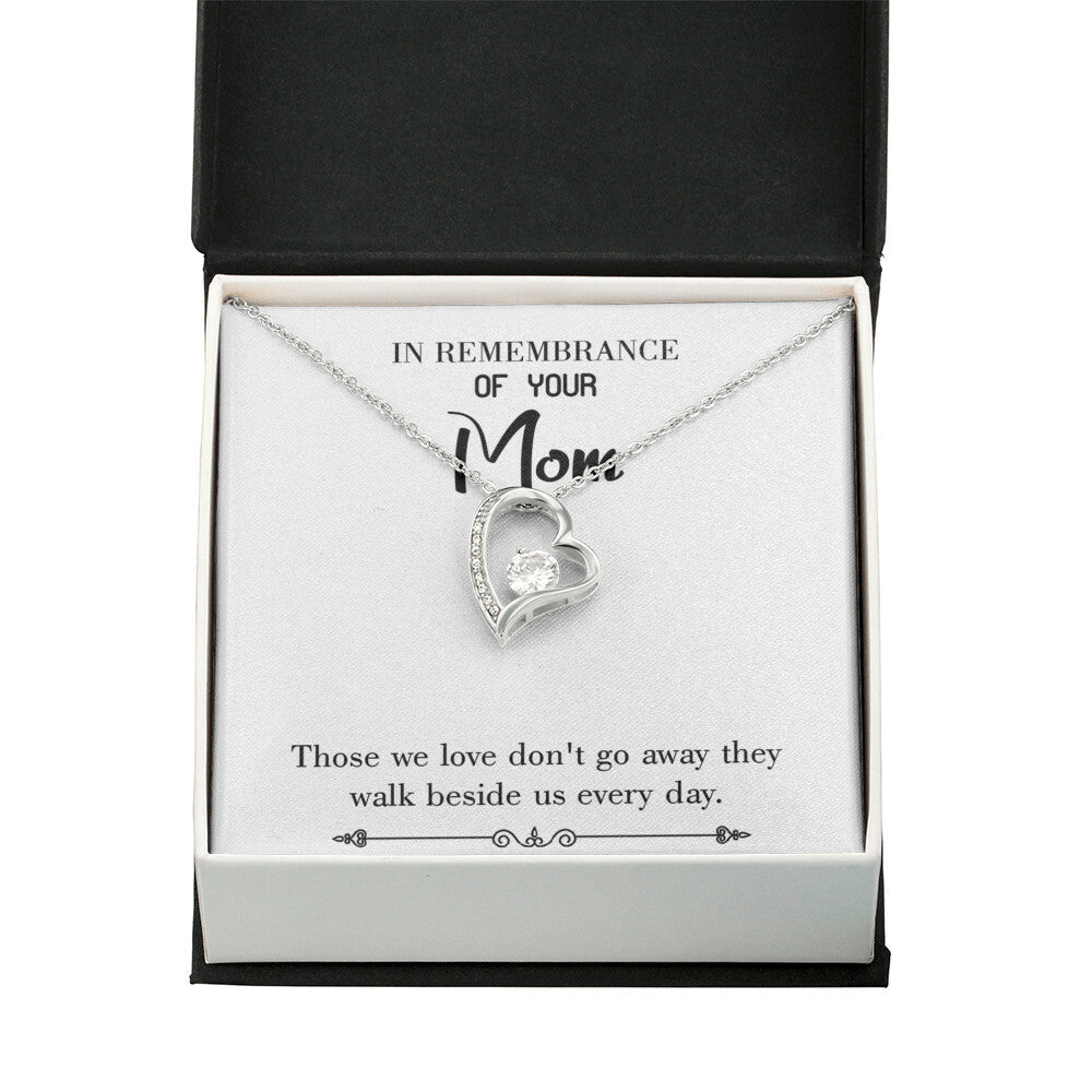 To Mom Remembrance Message Those we Love White Forever Necklace w Message Card-Express Your Love Gifts