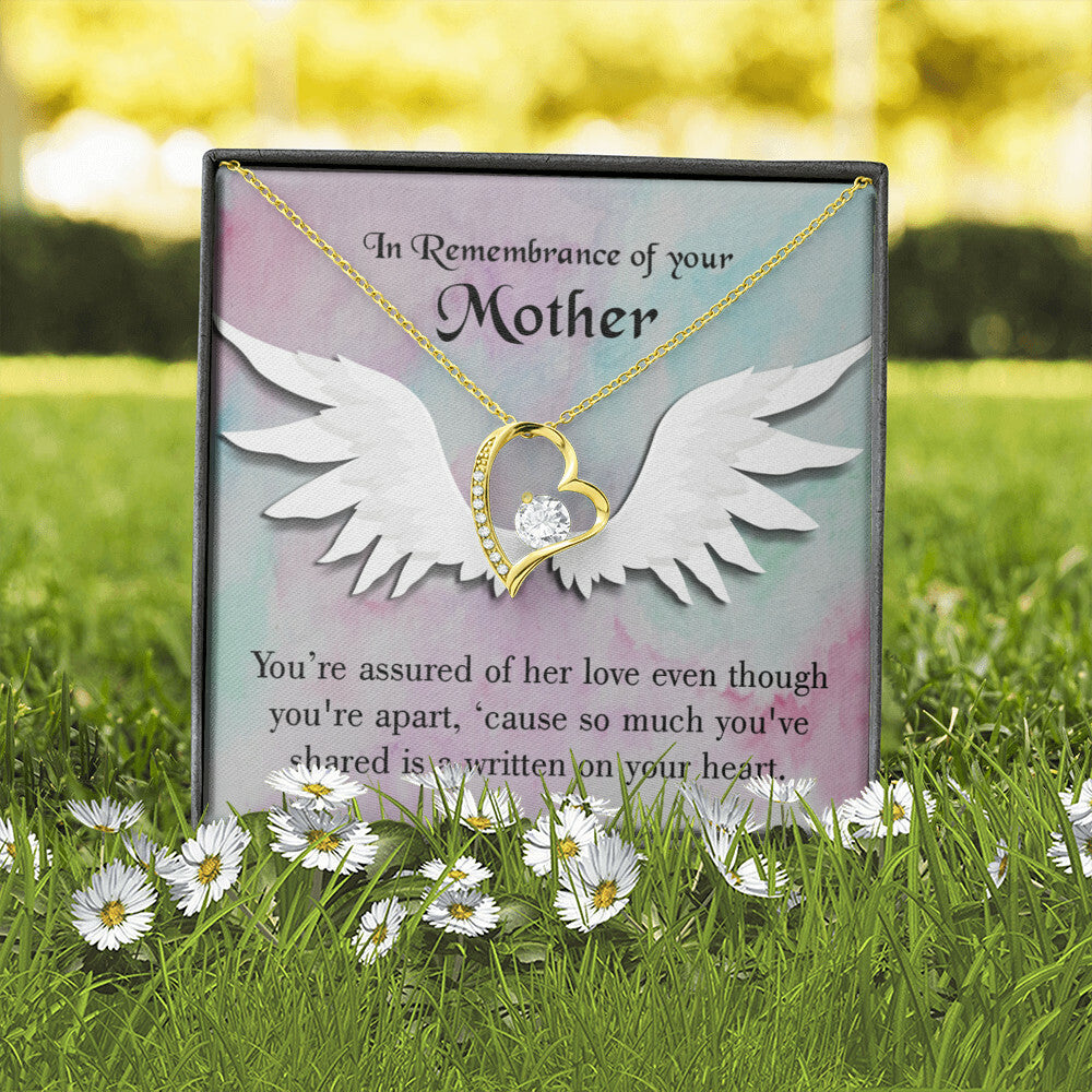 To Mom Remembrance Message We are Apart Forever Necklace w Message Card-Express Your Love Gifts