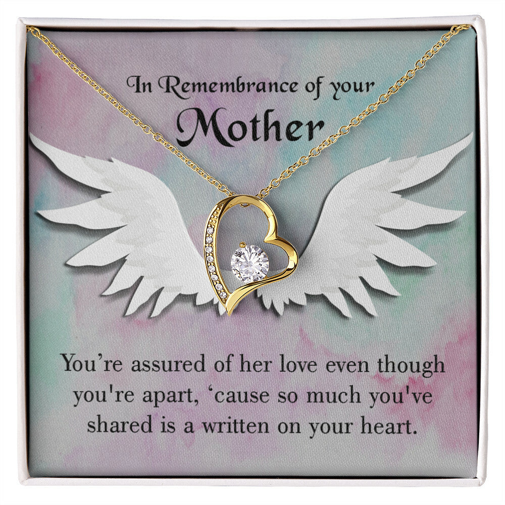 To Mom Remembrance Message We are Apart Forever Necklace w Message Card-Express Your Love Gifts