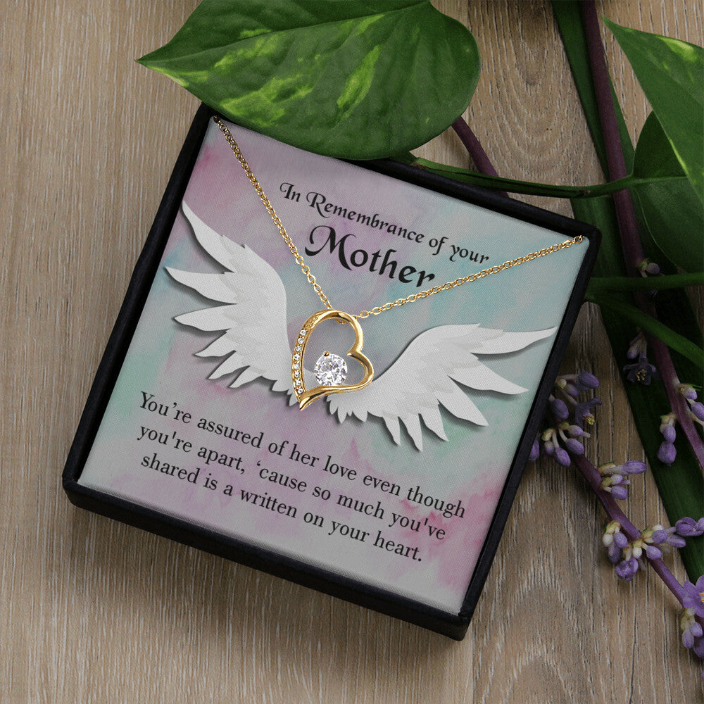 To Mom Remembrance Message We are Apart Forever Necklace w Message Card-Express Your Love Gifts