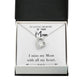 To Mom Remembrance Message With All my Heart White Forever Necklace w Message Card-Express Your Love Gifts