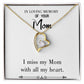 To Mom Remembrance Message With All my Heart White Forever Necklace w Message Card-Express Your Love Gifts