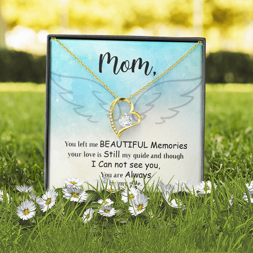 To Mom Remembrance Message You Left Me Forever Necklace w Message Card-Express Your Love Gifts