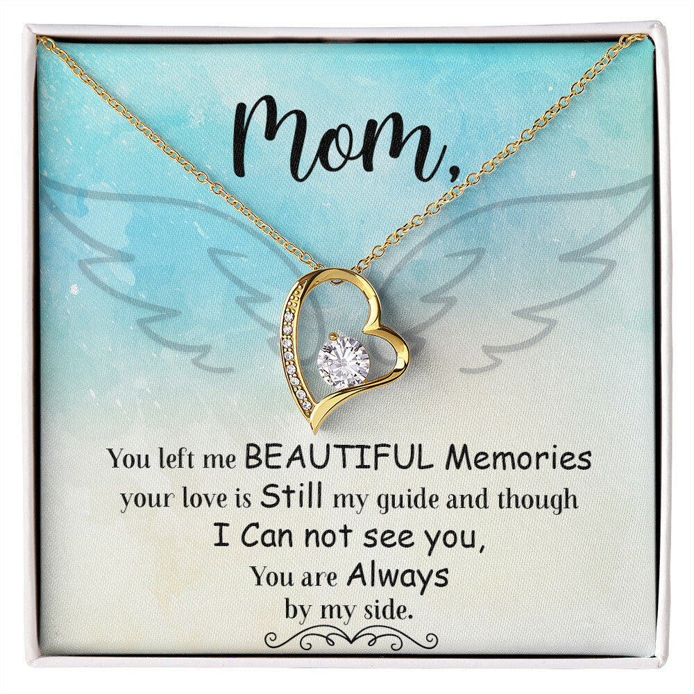 To Mom Remembrance Message You Left Me Forever Necklace w Message Card-Express Your Love Gifts